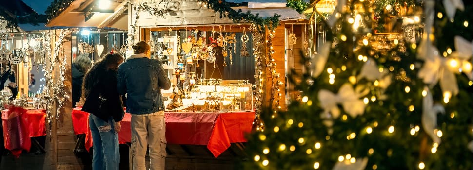 Christmas markets lights