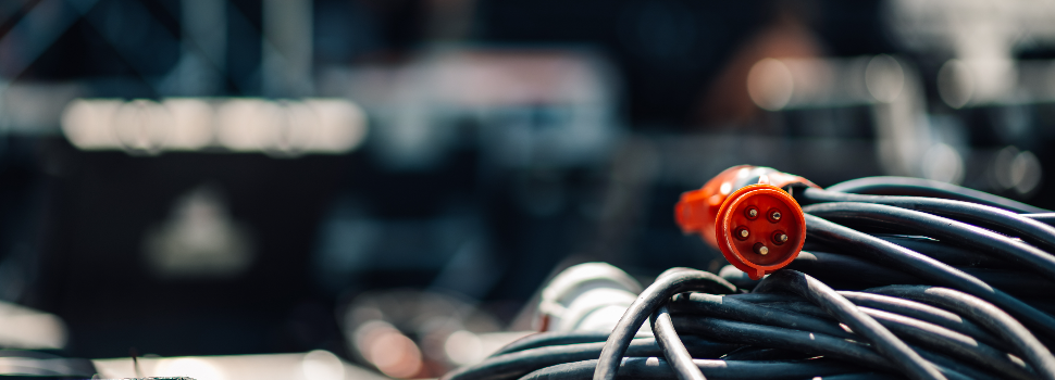 cable with event in the background