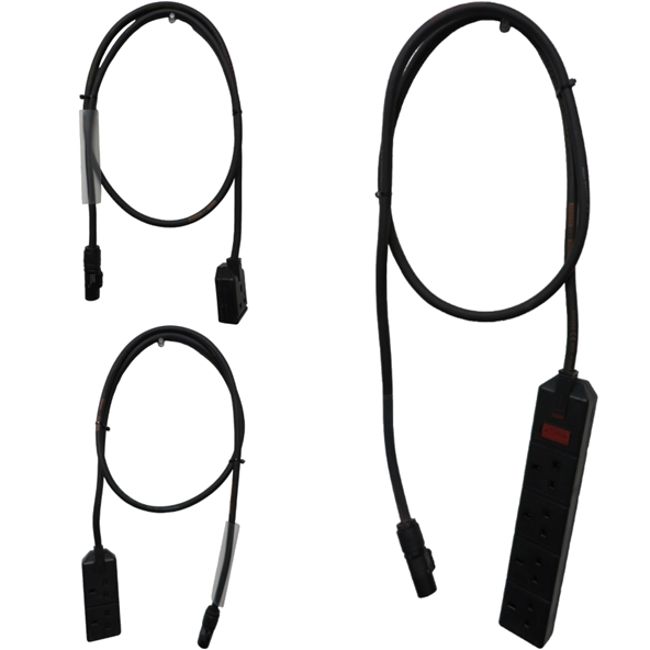 True1 To 13A Trailing Socket Jumper Cables