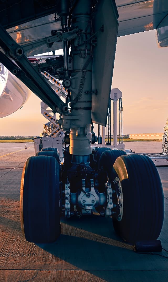 wheel ready for takeoff